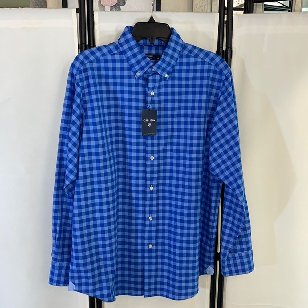 CRÉMIEUX Classics Cotton Long Sleeve Button Down Shirt Size Large NWT